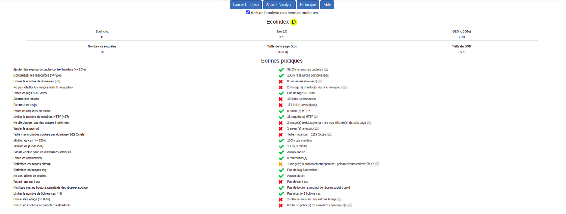 GreenIT-Analysis : analyser l'écoconception d'un site