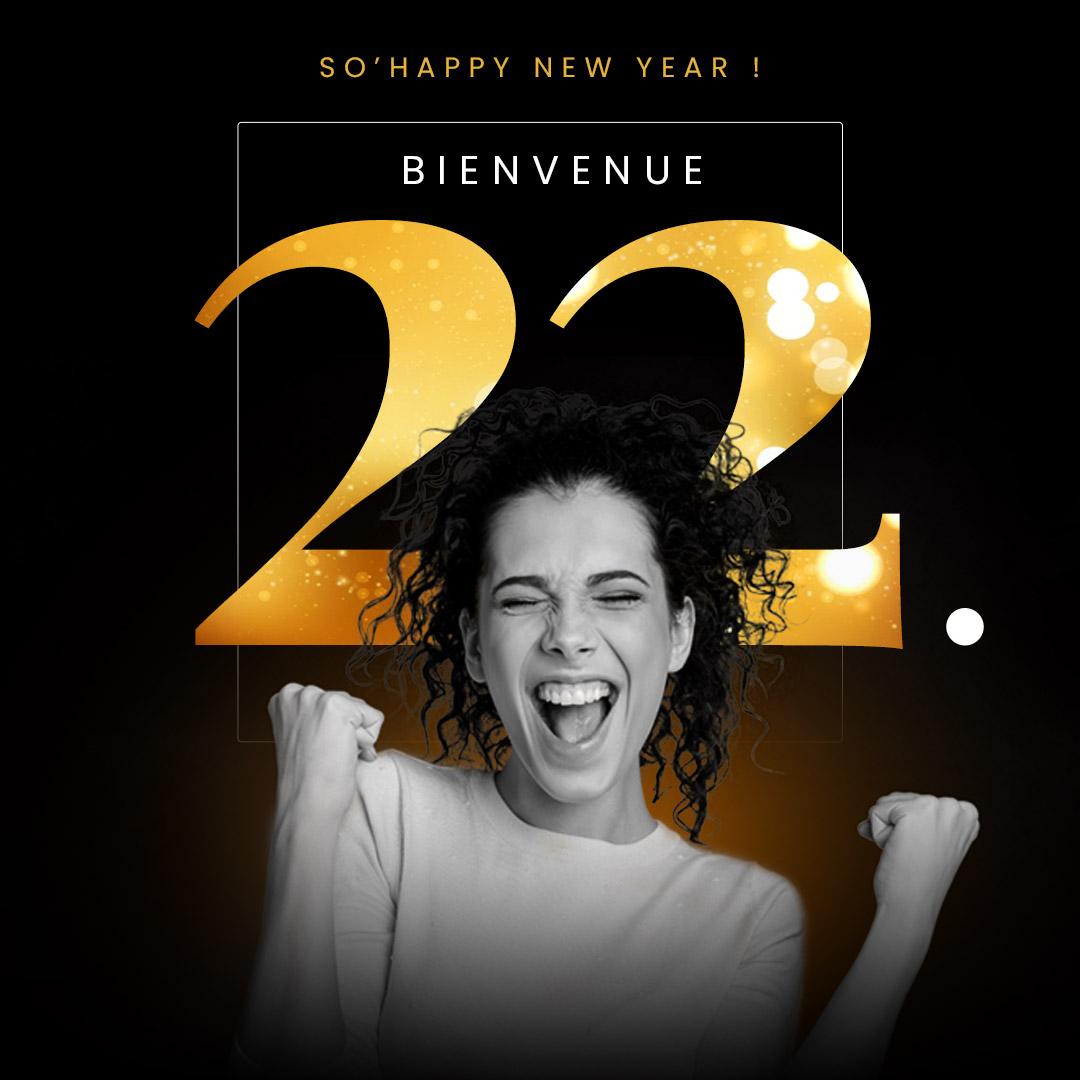 L'équipe So'Happy vous souhaite, ainsi qu'à vos proches et vos collaborateurs, une très belle année 2022 ! #communicationdigitale #voeux #communication #webagency