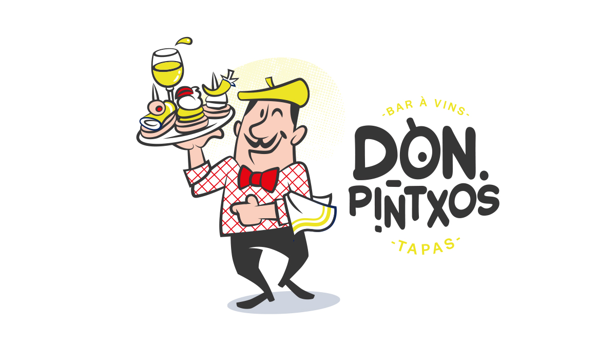 Illustration - Mascotte - Don Pintxos. Bodega au Centre Meridien Leclerc. Tarbes